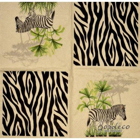 Serwetka decoupage firmy PAW zebra eko 33x33cm